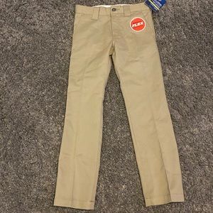 Boys tan khaki cargo dress pants 8 skinny fit